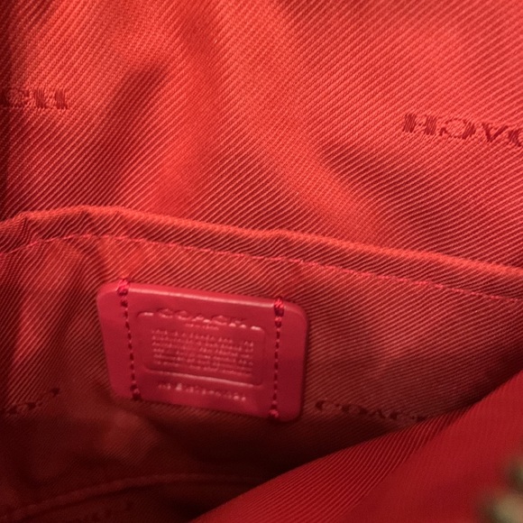 Coach Red Crossbody Bag with Gunmetal Hardware - Gently Used - Picture 4 of 7